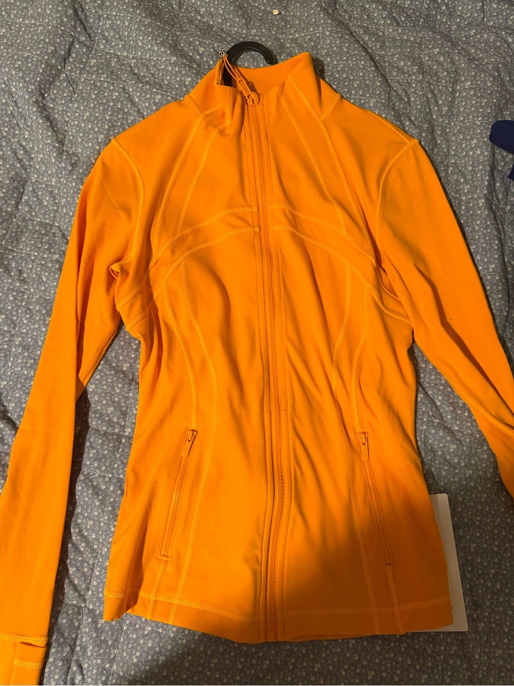 Lululemon Women's Orange Zip-Up Jacket, Size 6